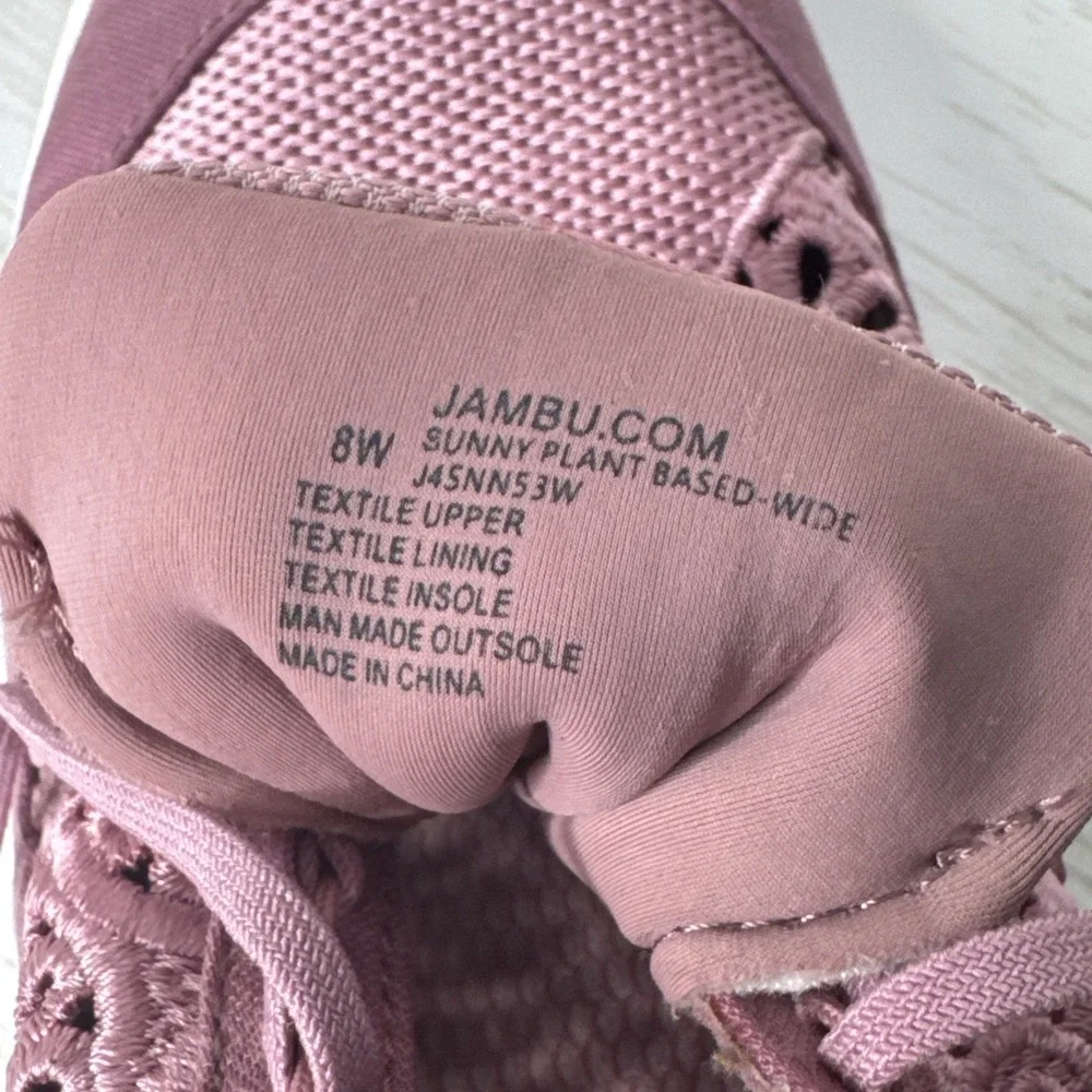 Jambu Sunny Women's Sneaker 8W Pink Mauve Floral Lace Up Shoes J4SNN53W Wide